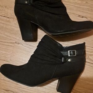 Laura Ashley Black Heeled Boots
